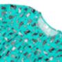 Girls Crazy Cat Cotton Pyjama Set Cream Aqua, thumbnail 4 of 5