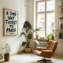 A One Way Ticket To Paris Hand Painted Print, thumbnail 6 of 9