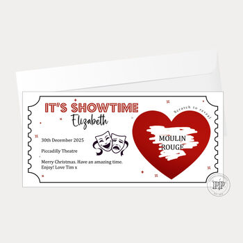 Personalised Theatre Show Ticket, Scratch To Reveal Theatre Ticket, 9 of 10