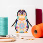 Mandala Penguin Cross Stitch Kit, thumbnail 1 of 5