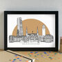Leeds Landmarks Skyline Art Print Unframed, thumbnail 3 of 6