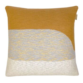 Sunset Knitted Cushion Yellow, 2 of 3