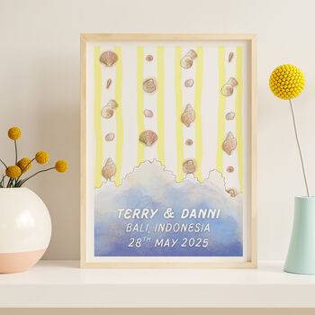 'Shoreline' Personalised Art Print Gift For Couple, 2 of 3