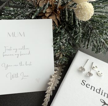 Earrings Gift For Mum This Christmas With Gift Card, 2 of 9