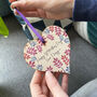 First Mother's Day Floral Heart Hanging Decoration, thumbnail 8 of 10
