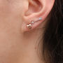 Silver And Rose Gold Plated Mismatched Love Earrings, thumbnail 2 of 6