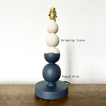 Mapais Wood Table Lamp Painted In Farrow And Ball Paint, 5 of 8