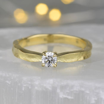 Tinkerbell Gold 0.25ct Diamond Engagement Ring, 6 of 8