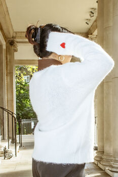 White Heart Embroidered Cardigan, 5 of 7