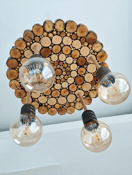 Live Edge Wood Chandelier, 3 of 7