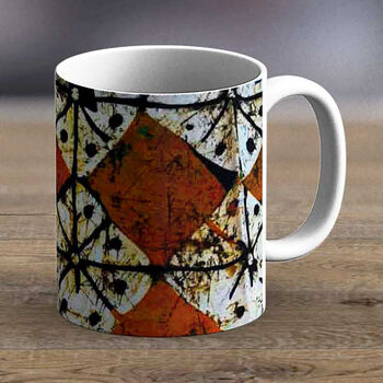 Brown And White Ankara Print Mug Fabric Seven, 2 of 2