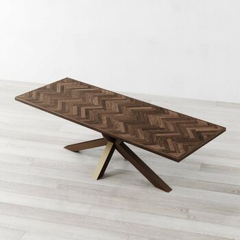Diamond H Modern Solid Wood Dining Table, 2 of 4