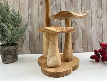 Large Hand Carved Wooden Bali Mushroom Set, 6 of 11