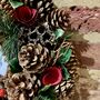 Gold Glitter Pine And Red Berry Wreath, thumbnail 3 of 4