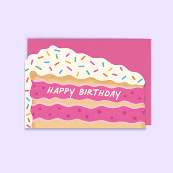 Funfetti Cake Slice Birthday Card, 2 of 2