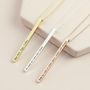 Personalised Shiny Vertical Bar Necklace, thumbnail 2 of 9