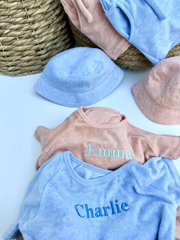 Summer Personalised 3pcs Sets | Embroidered Towelling, 8 of 8