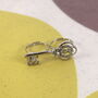 Crystal Key Double Finger Ring, thumbnail 1 of 7