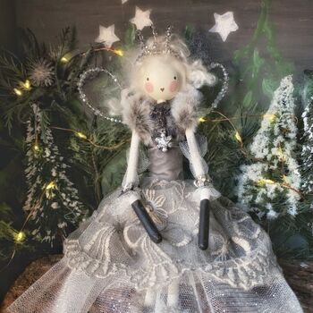 Personalised Vintage Style Christmas Tree Topper Fairy, 4 of 6