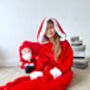 Christmas Santa Snuggle Sack In Super Soft Fleece, thumbnail 2 of 2