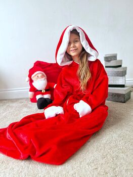 Christmas Santa Snuggle Sack In Super Soft Fleece, 2 of 2