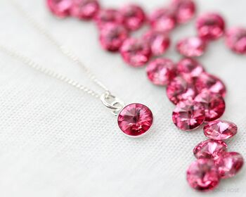 Sterling Silver Birthstone Necklace, 6 of 11