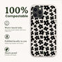 Little Black Flowers Eco Phone Case, thumbnail 2 of 8