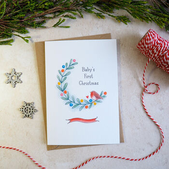 Little Robin Baby's First Christmas Card, 4 of 7