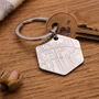 Personalised Street Map Hexagon Keyring, thumbnail 1 of 12