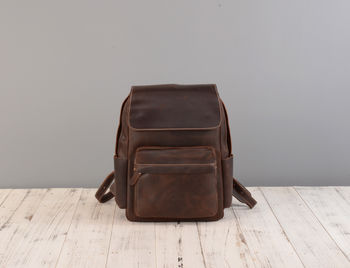Vintage Leather Backpack, 5 of 12