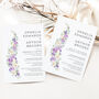 Wedding Invitation Purple Lilac Floral, thumbnail 3 of 6