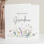 Personalised Floral Birthday Card For Grandma, Nan, thumbnail 1 of 7