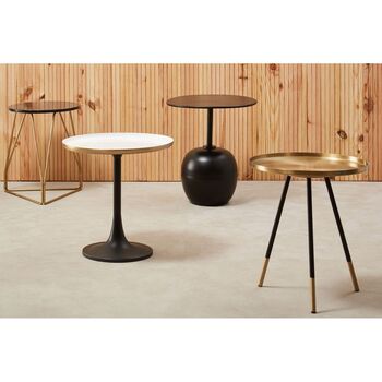 Matte Gold Luxe Side Table, 3 of 4