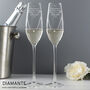Engraved Crystal Champagne Flutes Handmade, thumbnail 8 of 8