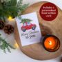 Personalised Let It Snow Christmas Ceramic Ornament, thumbnail 2 of 2