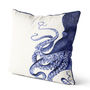 Contrasting Blue Octopus Nautical Cushions, thumbnail 5 of 6