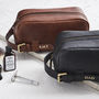 Leather Initial's Wash Bag With Buckle, thumbnail 4 of 10