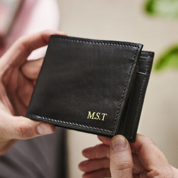 Personalised Leather Wallet With Contrast Stitch, 12 of 12