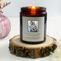 In Loving Memory Floral Boarder Photo Candle, thumbnail 1 of 3