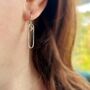 Citrine Long Oval Earrings, thumbnail 2 of 4