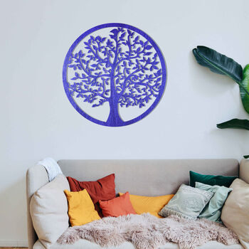 Round Wooden Tree Of Life Timeless Wall Art Decor, 11 of 12
