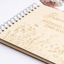 Wildflower Meadow Wooden Engraved Wedding Guest Book, thumbnail 3 of 4