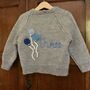 Hand Knitted Embroidered Birthday Cardigan, thumbnail 1 of 5