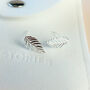Sterling Silver Simple Leaf Stud Earrings, thumbnail 2 of 5