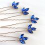 Gold And Royal Blue Hair Pin Set, thumbnail 5 of 6