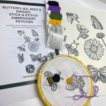 Butterflies And Bees Stick And Sew Embroidery Stickers, 6 of 7