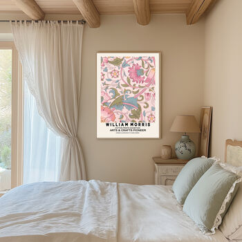 William Morris Pink Paisley Art Print, 3 of 3