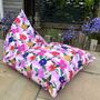 Outdoor Beanbag In Floral Bloom Stripe, thumbnail 2 of 4