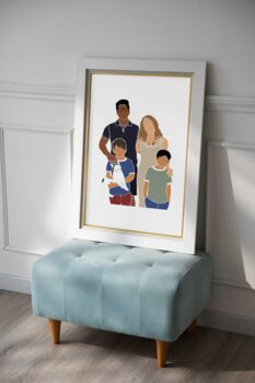 Personalised Family Portrait Illustration Print, 10 of 12