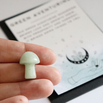 Tiny Green Aventurine Mushroom Crystal, 2 of 4